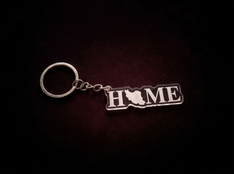 سرکلیدی اکریلیک طرح home - سرکلیدی